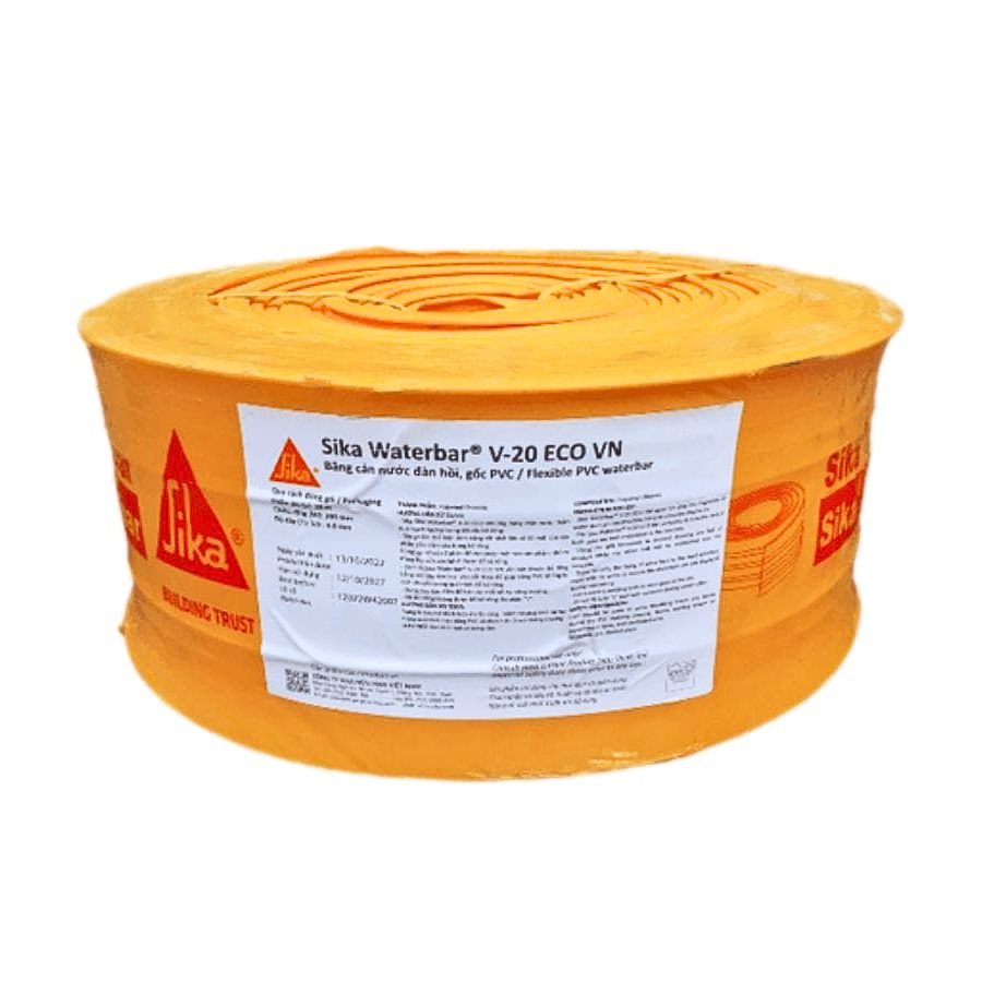 Băng Cản Nước Sika Waterbar V 20 ECO VN Cuộn 20m Băng Cản Nước Sika Waterbar V 20 ECO VN Cuộn 20m