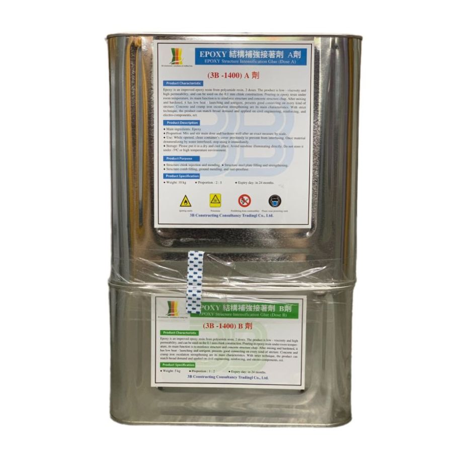 Keo Epoxy Bơm Vết Nứt Bê Tông 3B 1400 Bộ 15Kg Keo Epoxy Bơm Vết Nứt Bê Tông 3B 1400 Bộ 15Kg